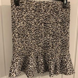 mini cheetah print tight skirt.